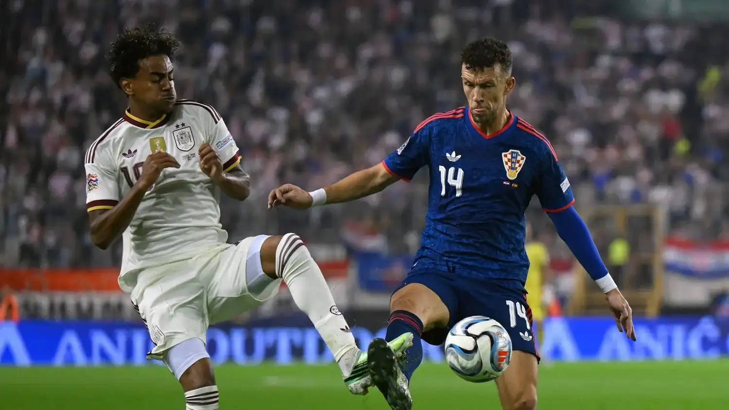 Yamal y Perisic, en Split.