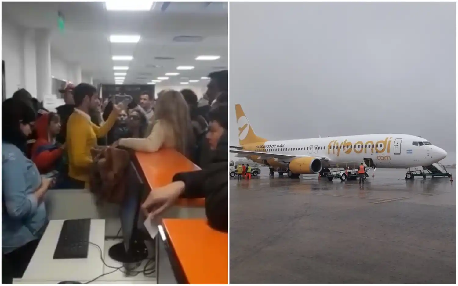 Tensión y protesta en el Aeropuerto de El Palomar por vuelos cancelados de FlyBondi