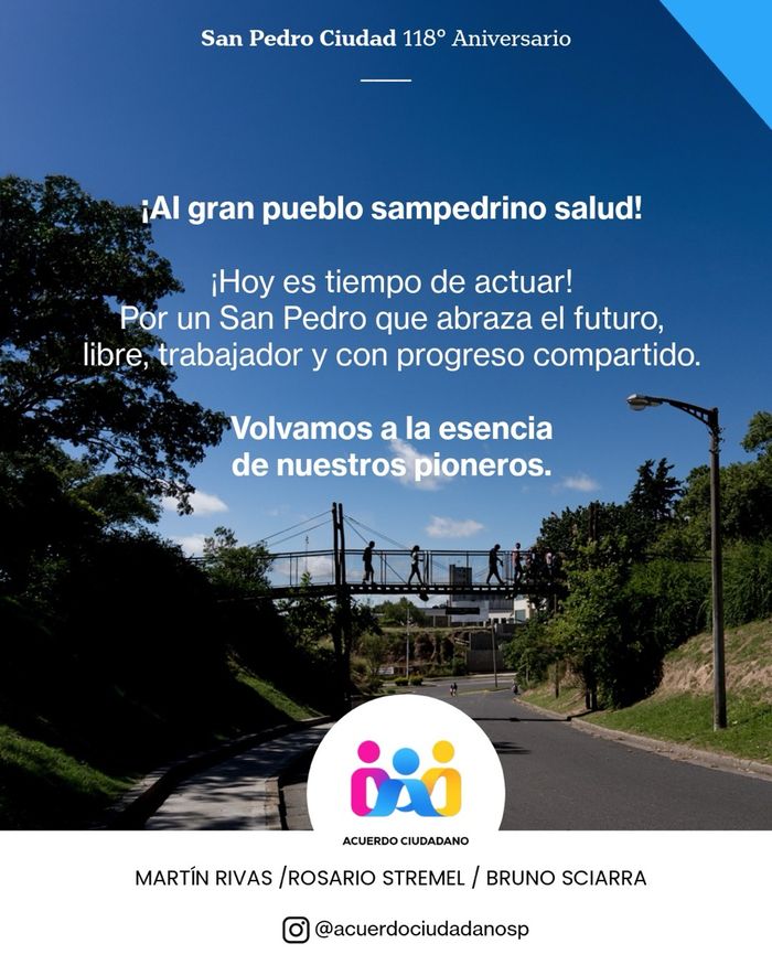 Saludos San Pedro Ciudad - 118° Aniversario - 13