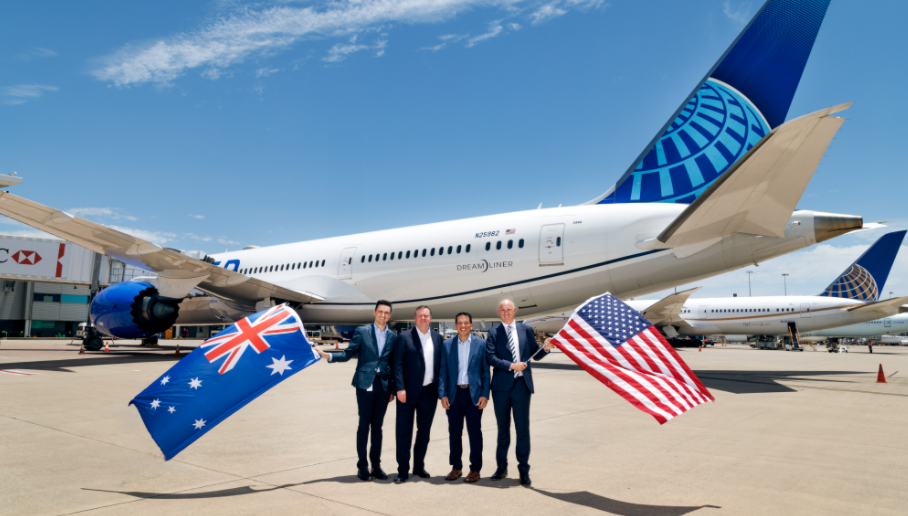 United inauguró sus vuelos entre Los Ángeles y Brisbane