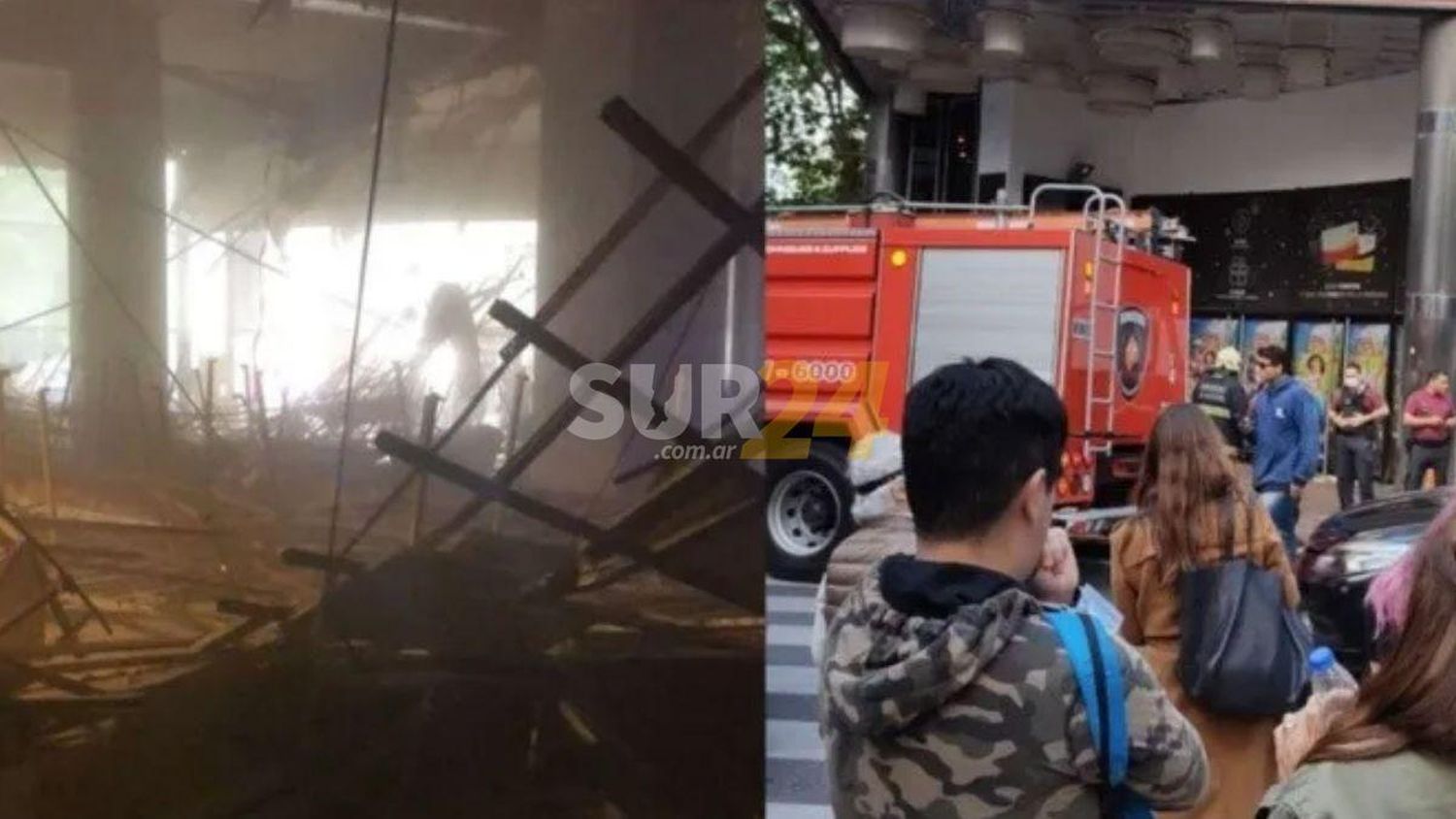 Se derrumbó un cine en Palermo: Bomberos buscan víctimas