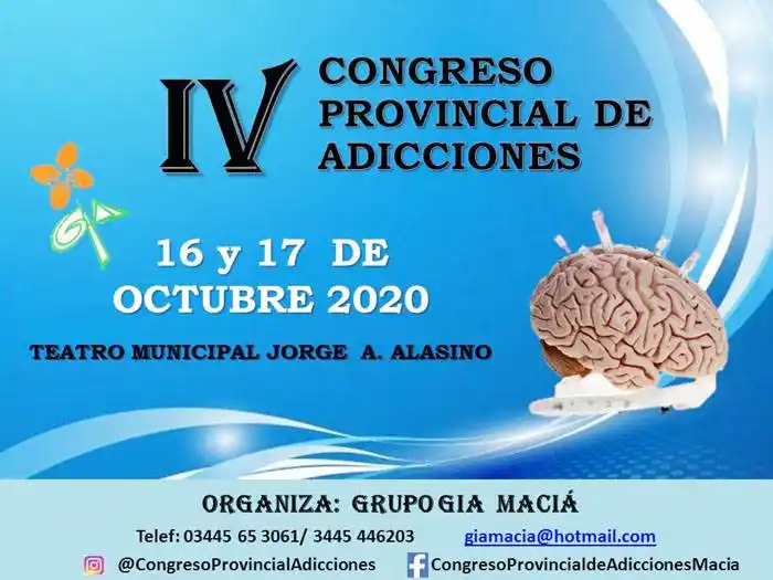 IV Congreso Provincial de  Adicciones, Maciá 2020