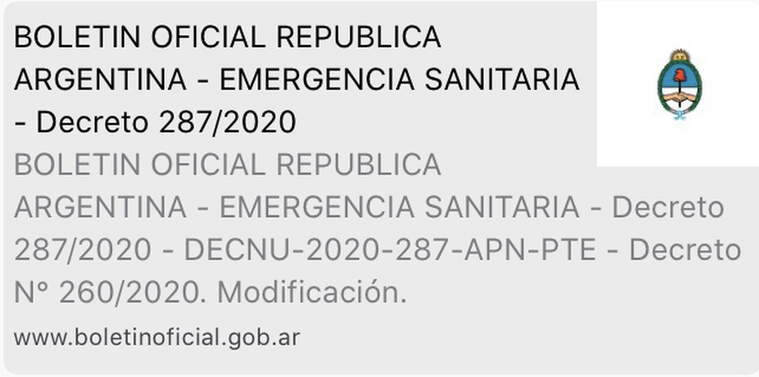 Circula una falsa noticia sobre un decreto de cuarentena obligatoria en el país