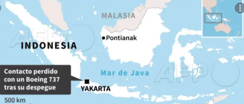 Accidente aéreo ¡ALERTA! en INDONESIA: hay 62 muertos