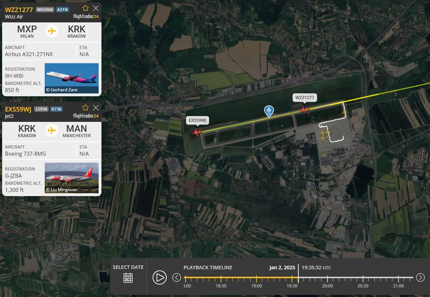 Runway incident in Poland: Two commercial planes in near collision at Kraków Airport