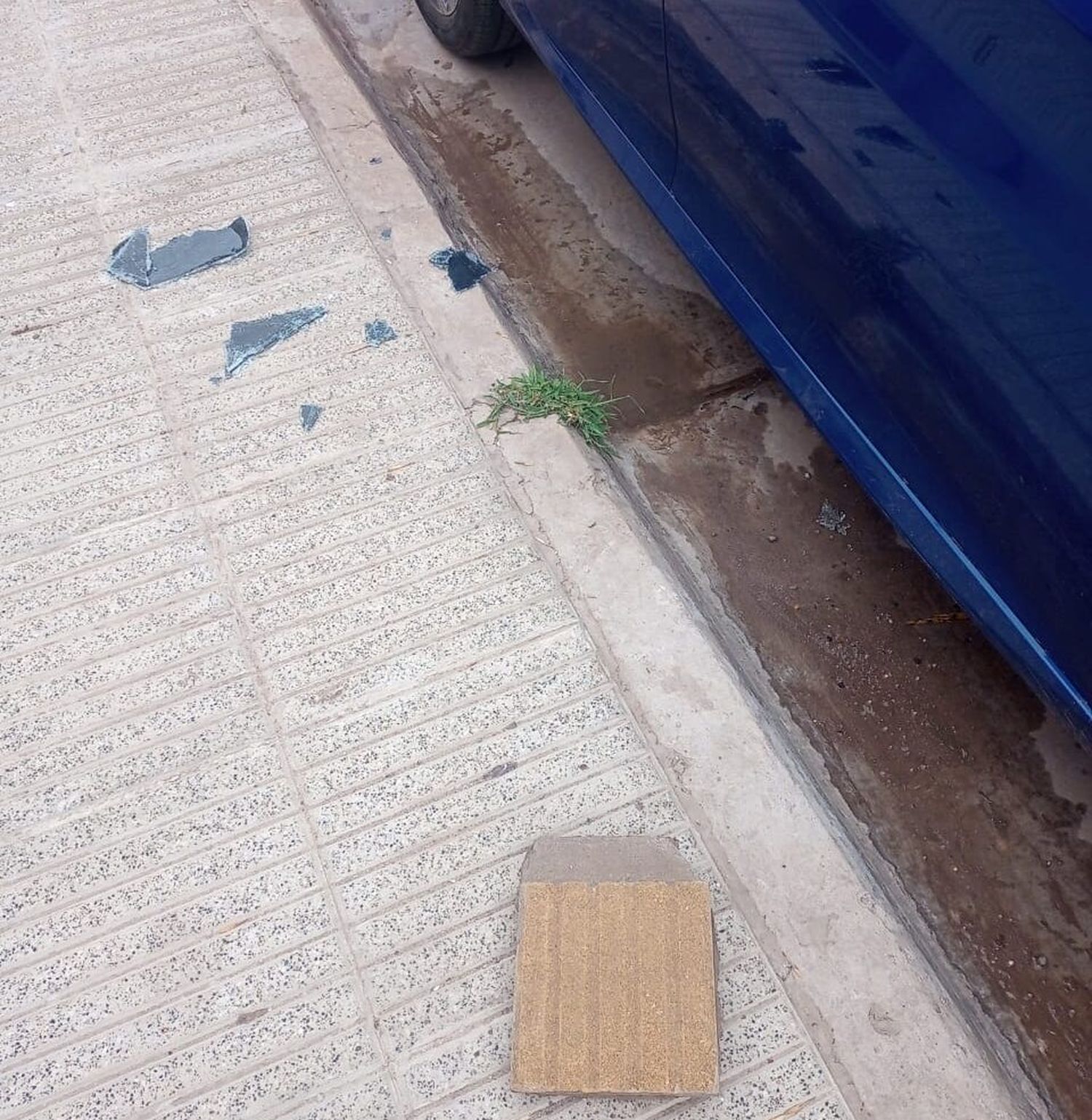 Rompieron el vidrió de una camioneta con una baldosa y robaron dos notebooks