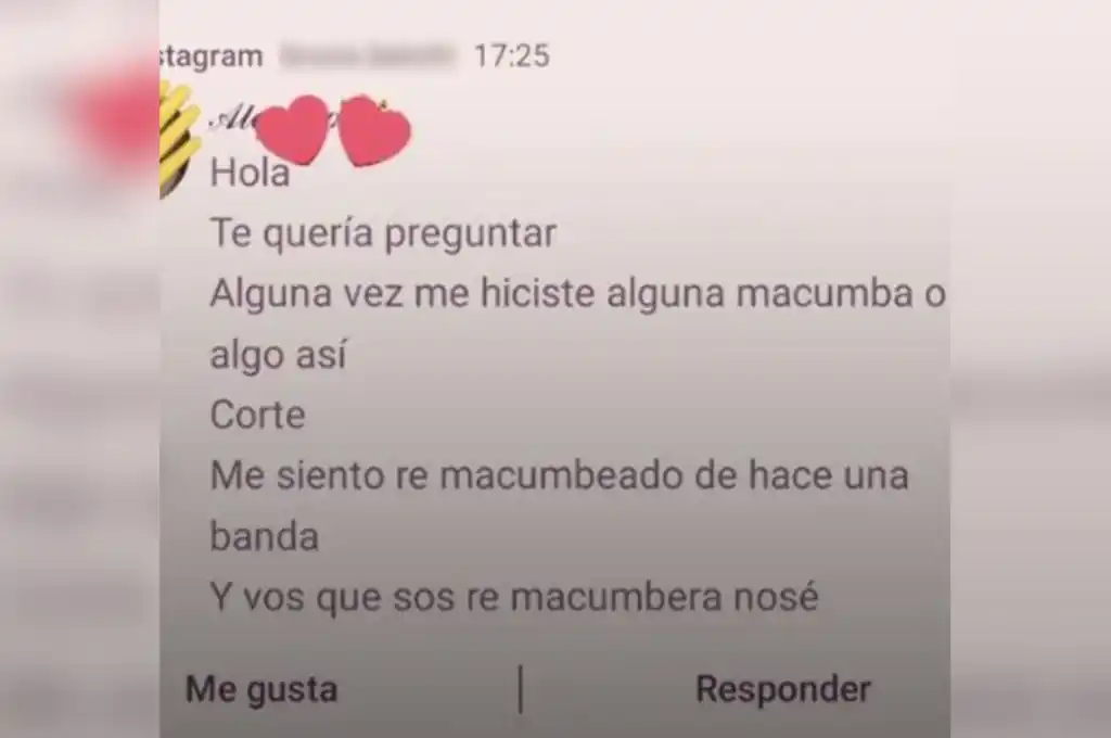 El mensaje del ex novio.