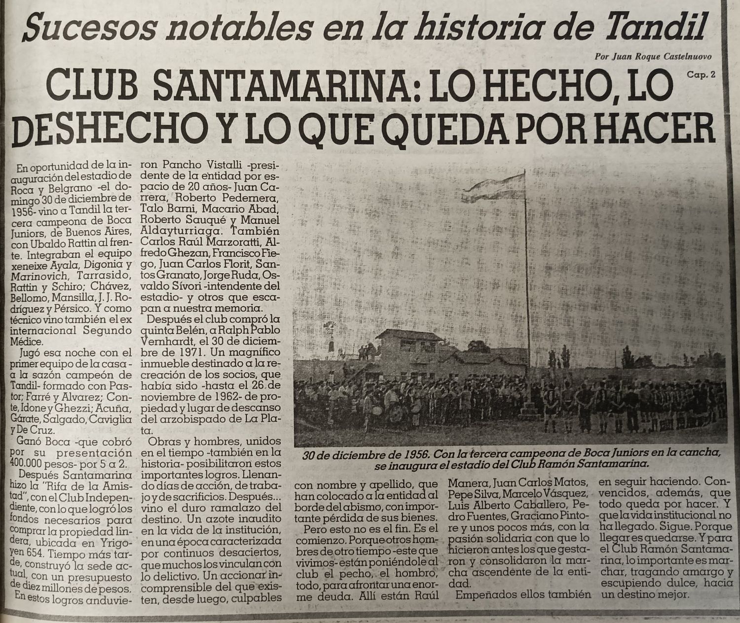 Capítulo 2: Club Santamarina: lo hecho, lo deshecho y lo que queda por hacer
