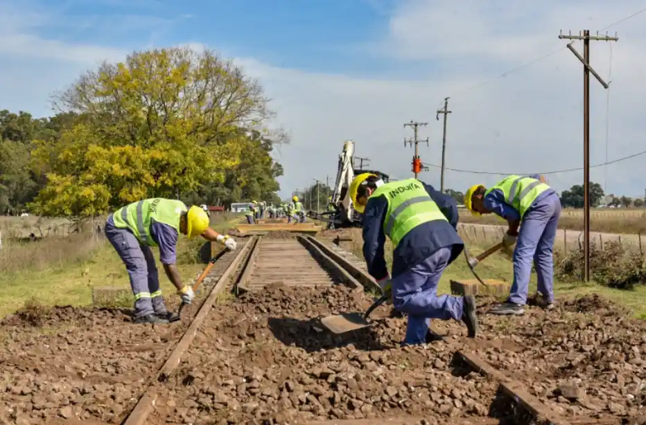 Vuelta del tren a Tandil vía Maipú: Hubo trabajos de limpieza y desmalezado