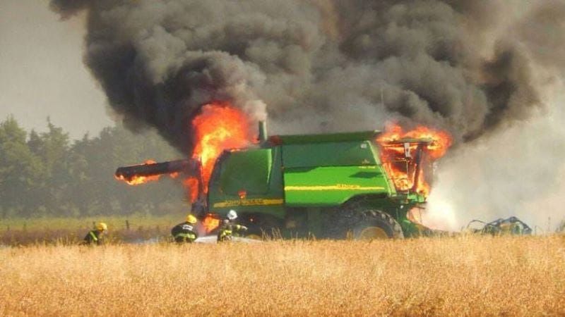 Pautas para evitar que el fuego te trille la cosechadora