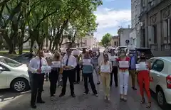 Nueva protesta de trabajadores judiciales: En Paraná marcharon alrededor de Casa de Gobierno