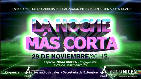 Las producciones de alumnos de Realización de Artes Audiovisuales podrán verse en “La Noche más Corta”