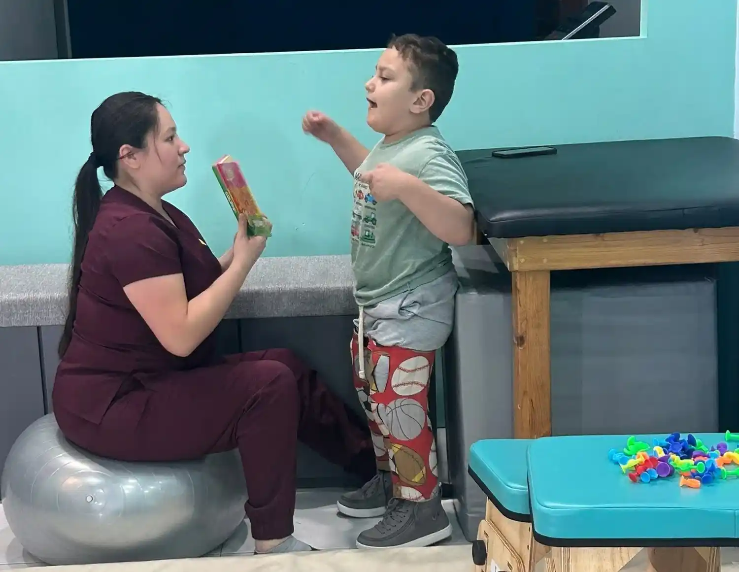 Milo durante su tratamiento en Monterrey, México.