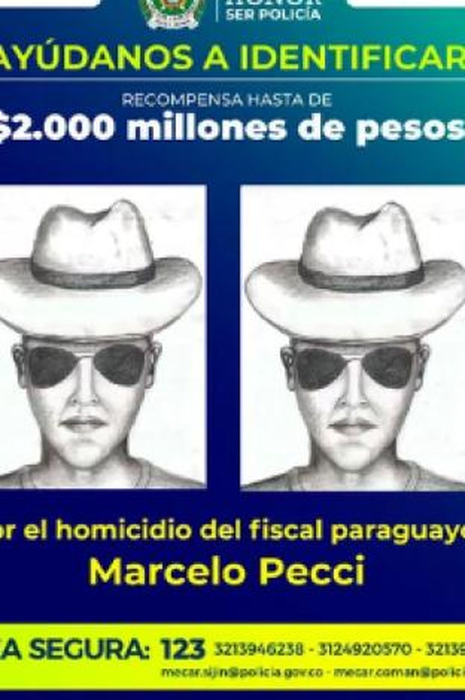 Este fue el cartel que se difundió con los datos de la recompensa.