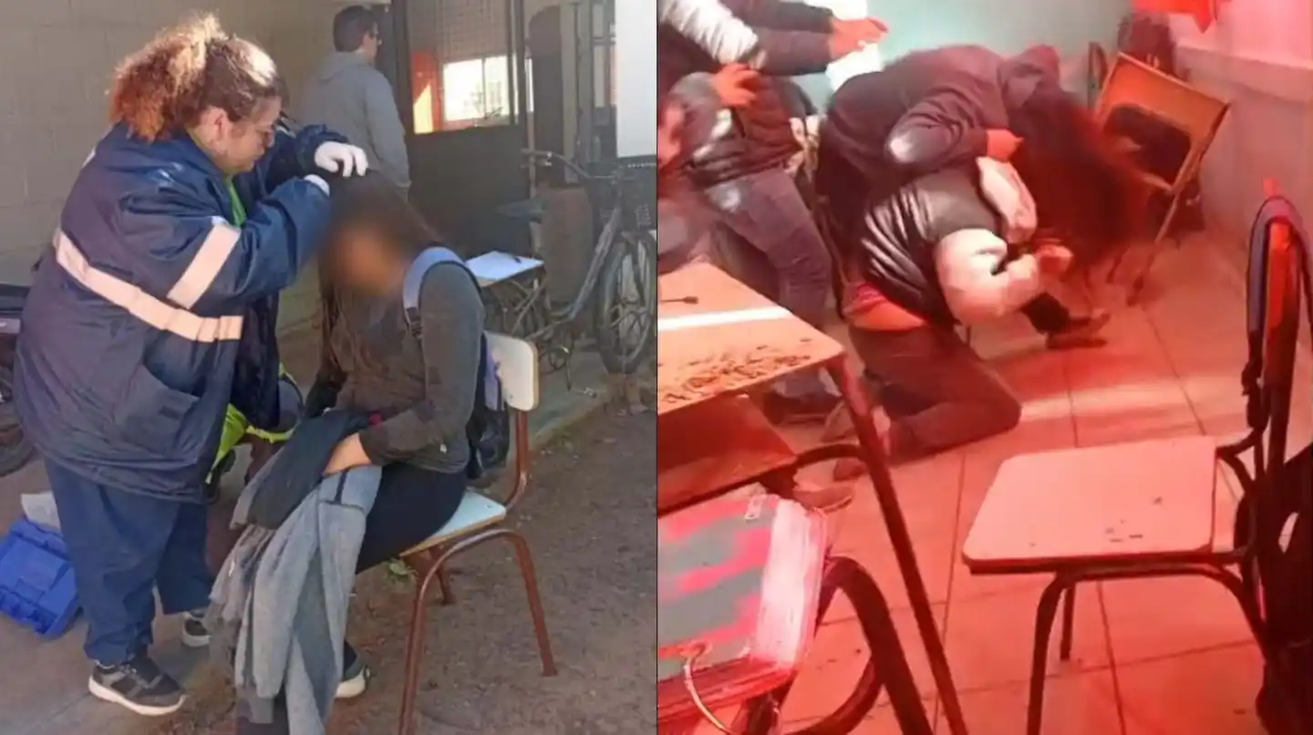 VIDEO | “Te voy a cagar a palos”: una madre atacó con una cadena a una alumna de 14 años