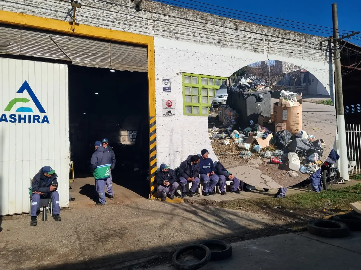 Con una gran cantidad de basura acumulada en las calles, Ashira repone el servicio.