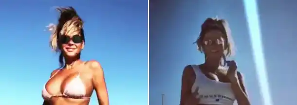 Karina Jelinek se animó a un baile hot en la playa