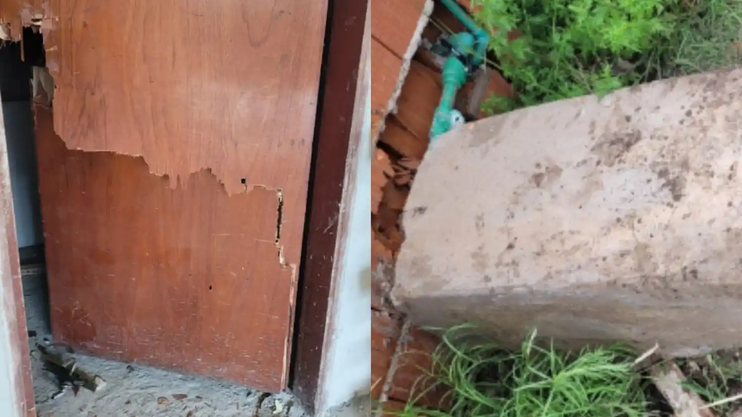 Parte de lo que destruyeron. Foto: Gentileza.