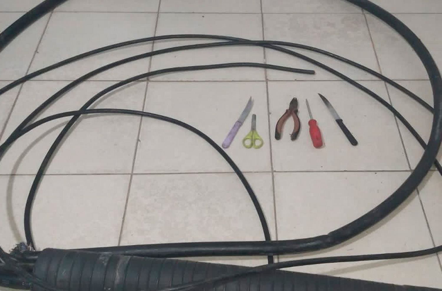 Atraparon a un "roba cables" en el barrio Las Américas