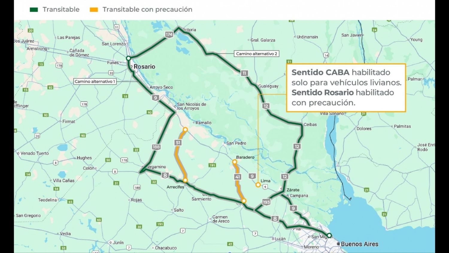 Ruta 9 habilitada