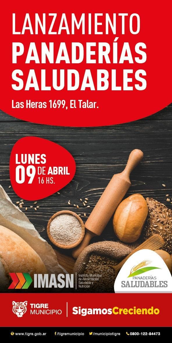 Tigre lanza el Programa "Panaderías saludables" 