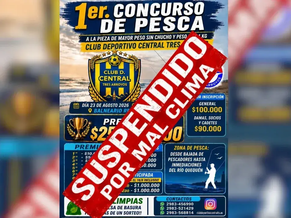 Central debió suspender su concurso por mal clima