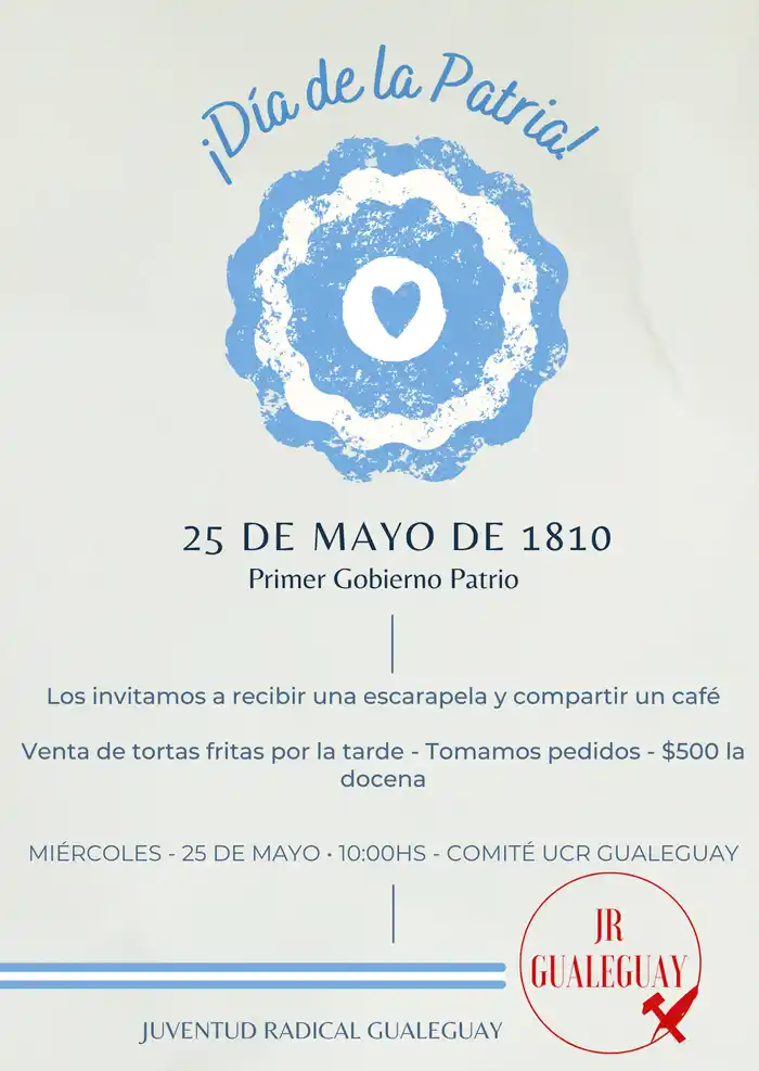 La Juventud Radical repartirá escarapelas