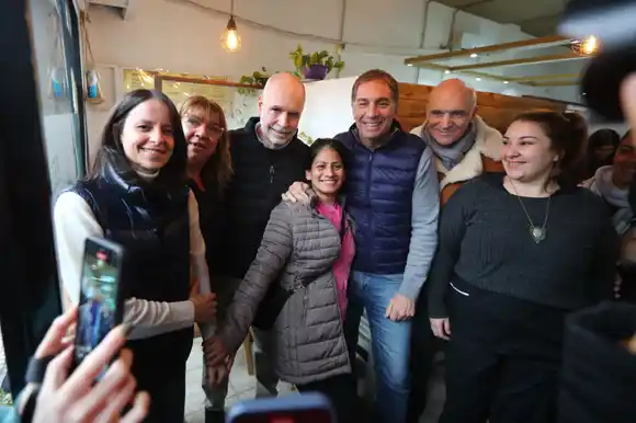 Rodríguez Larreta, Santilli, Espert y Pichetto recorrieron Vicente López junto a la intendenta Soledad Martínez
