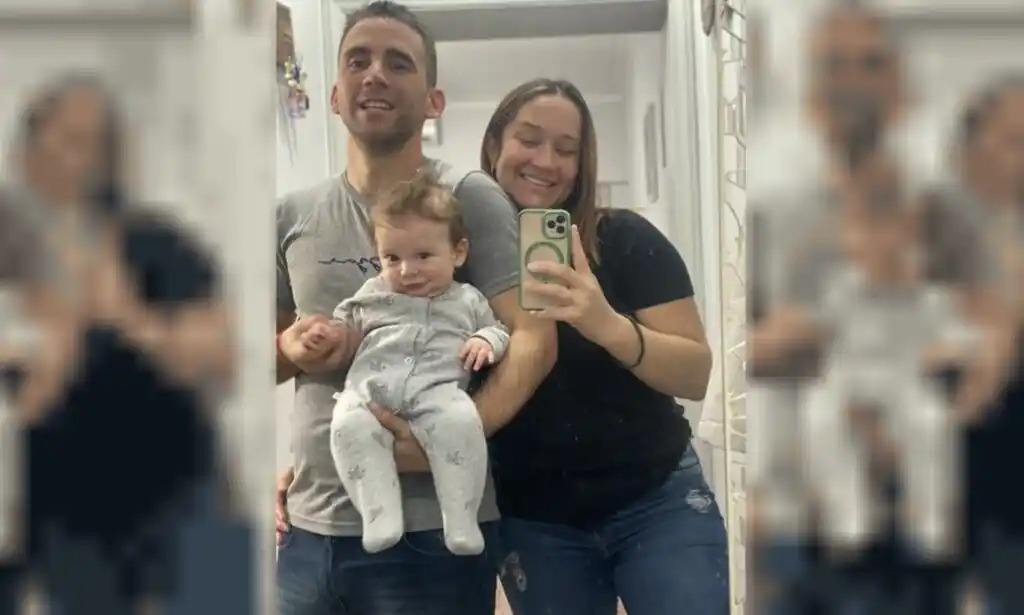 Nahuel Gallo y su familia.