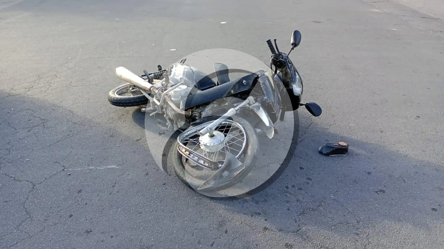 Moto siniestrada