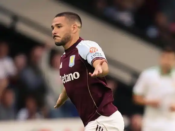 Golazo marplatense: Emiliano Buendía marcó para el Aston Villa y Dibu Martínez fue titular ante la Roma
