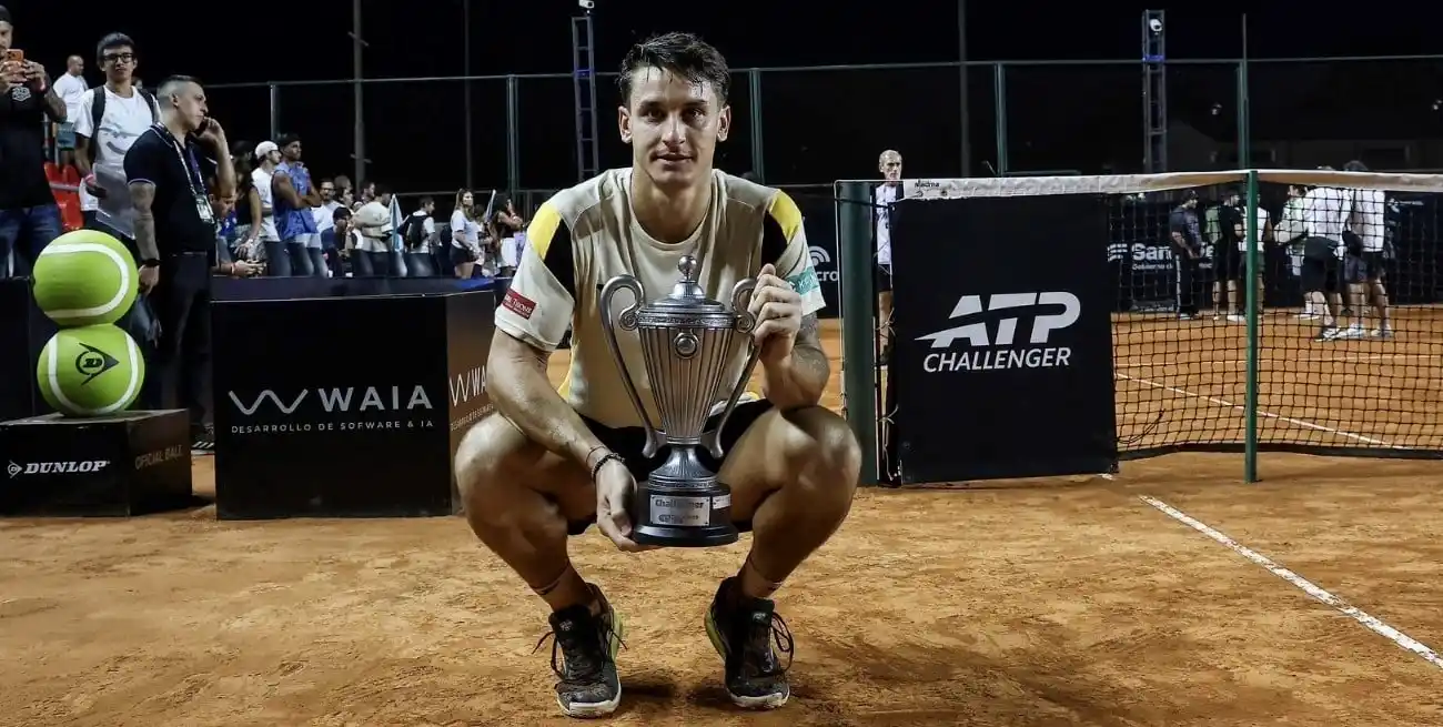 Camilo Ugo Carabelli fue bicampeón del Challenger 125 de Rosario en el Jockey Club.