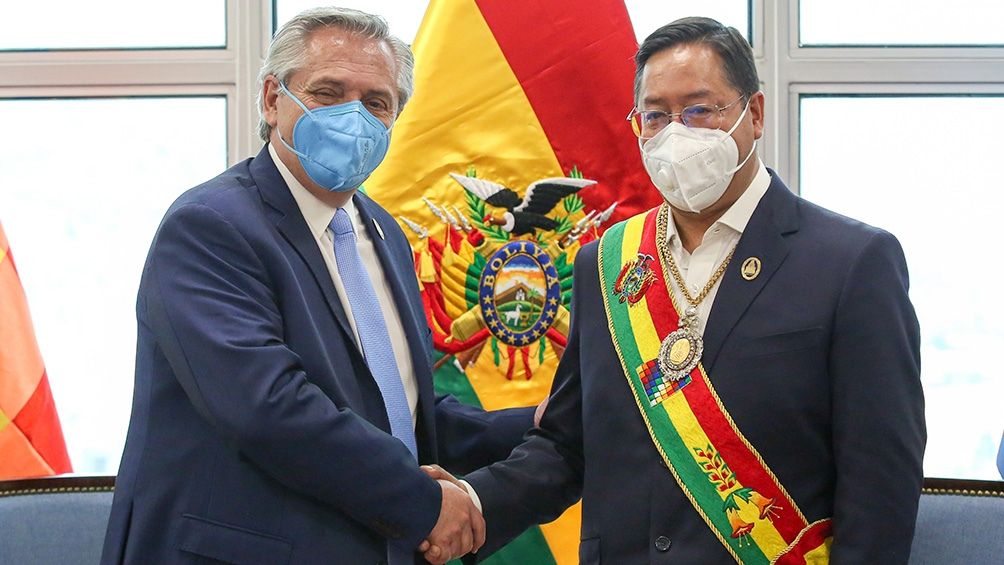 Fernández se reunió con Luis Arce en La Paz