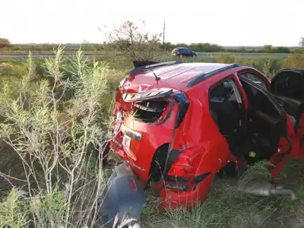Impactante vuelco sobre la Autovía ex ruta 14