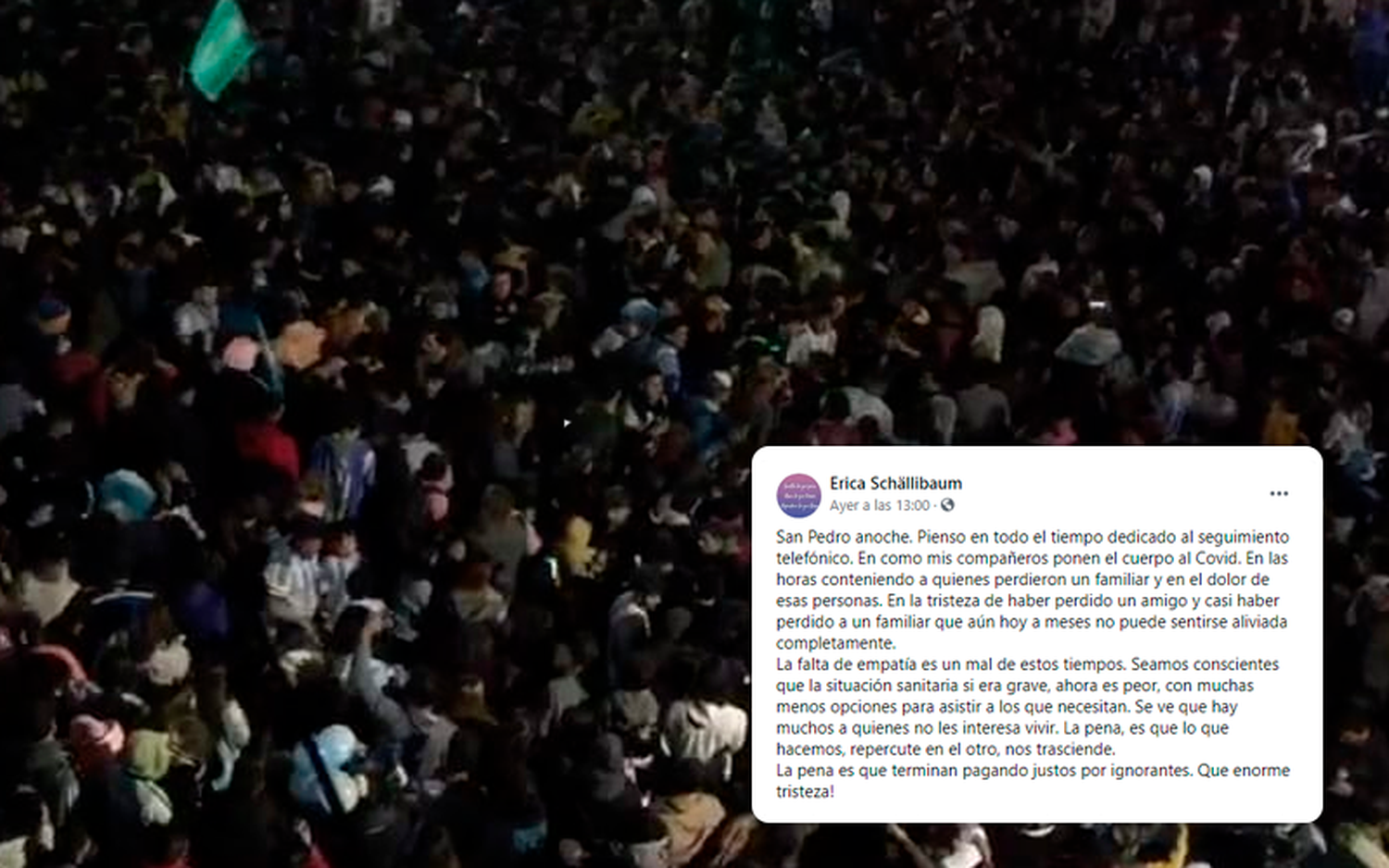 El mensaje de una médica de seguimiento de Covid-19 tras los festejos por Argentina campeón en San Pedro