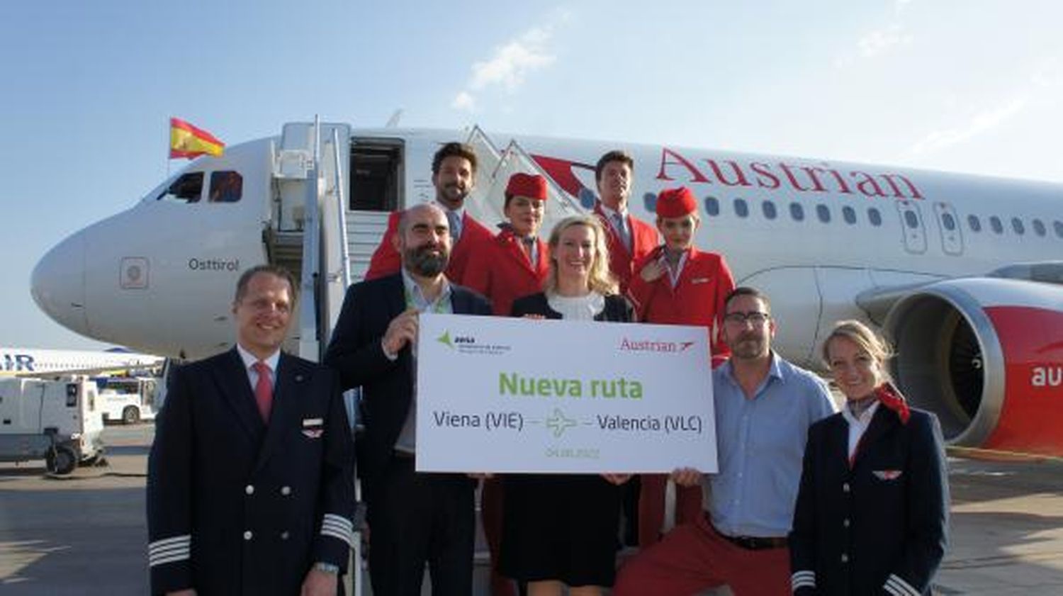 Austrian Airlines inauguró sus vuelos a Valencia