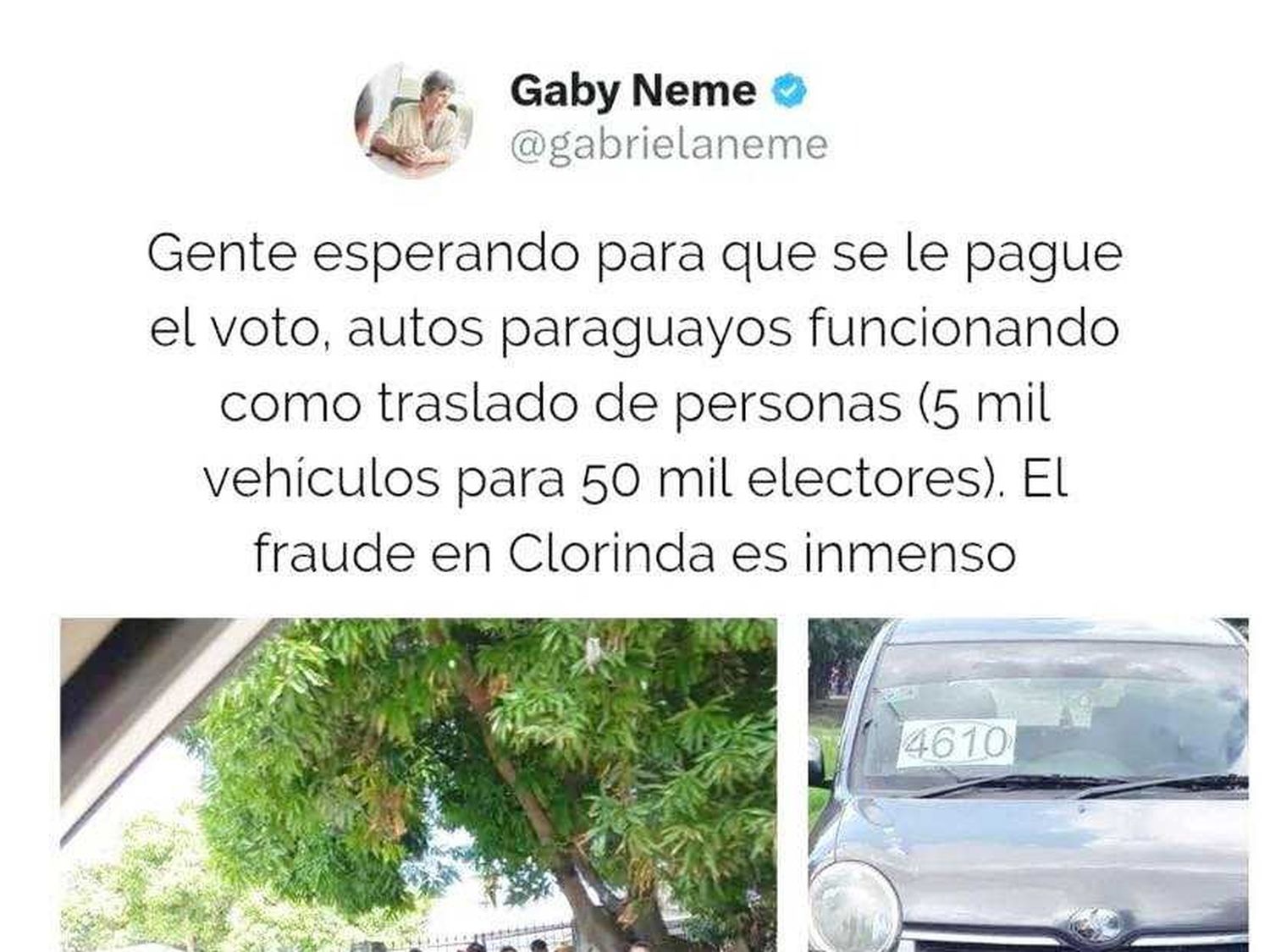 Neme denuncia supuesto fraude y apoya a
un candidato que no vive ni vota en Clorinda