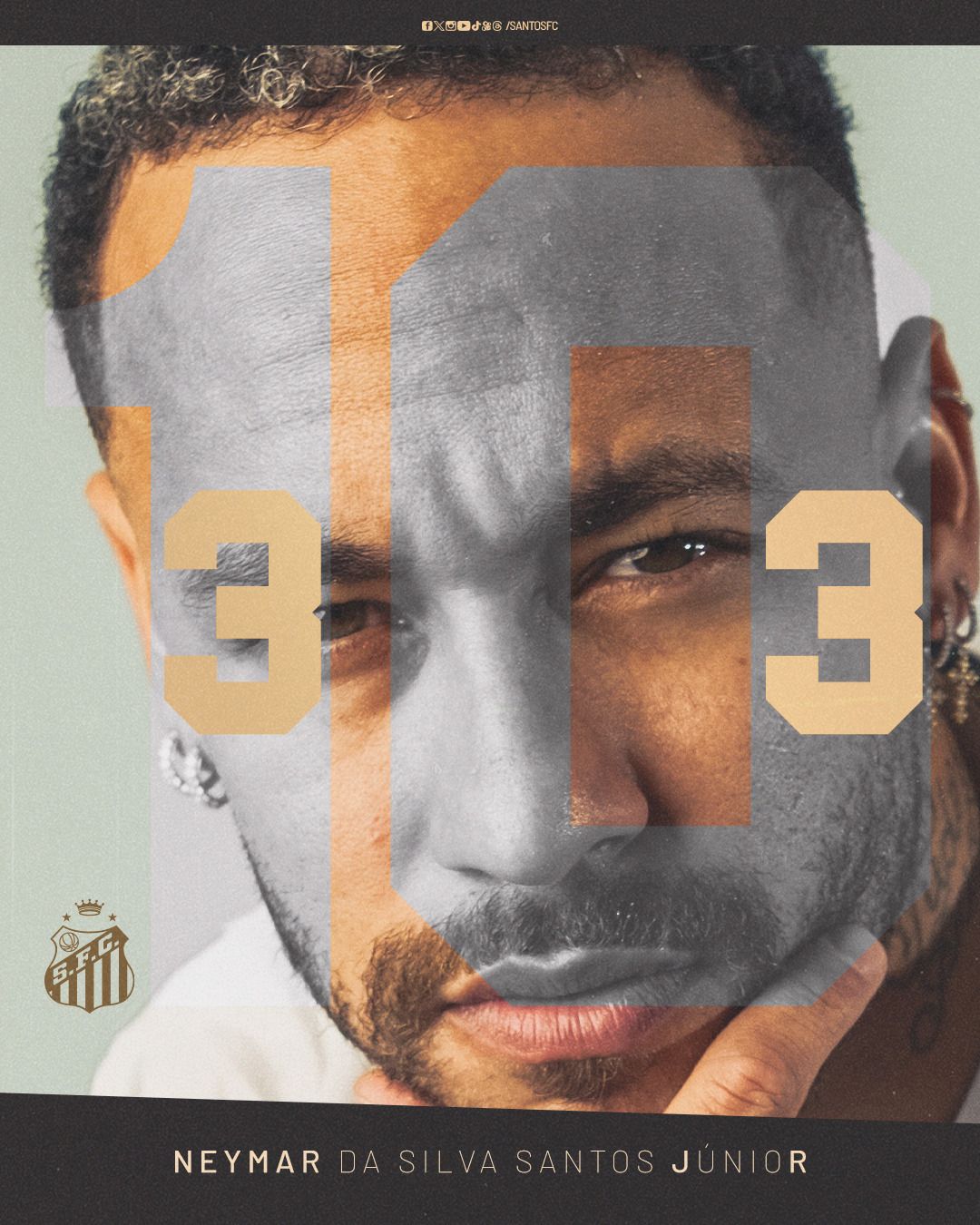 Neymar Jr en un flyer publicado por su cumpleaños 33