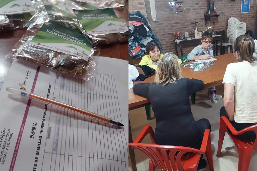 Entrega de semillas otoño-invierno en San Vicente: impulsan el autoconsumo y la sustentabilidad