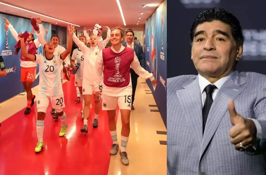 Tras el histórico empate, Maradona felicitó a la selección femenina
