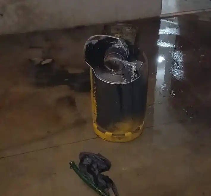 En un domicilio de calle San Lorenzo. Crédito: Bomberos de Venado Tuerto.