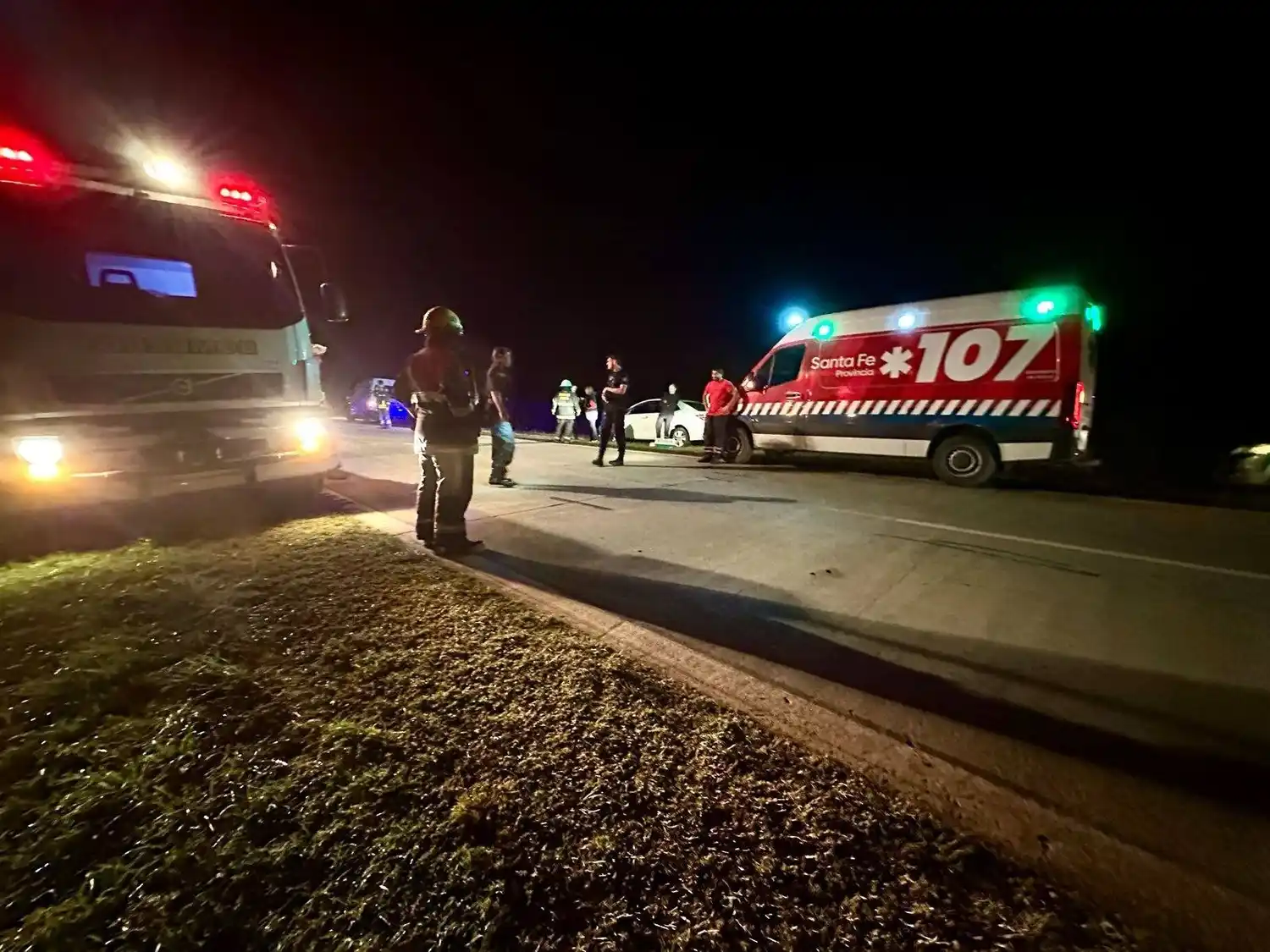 Trabajaron en el lugar, personal de Bomberos y SIES 107 de Villa Cañás. Foto: SIES 107 Villa Cañás.
