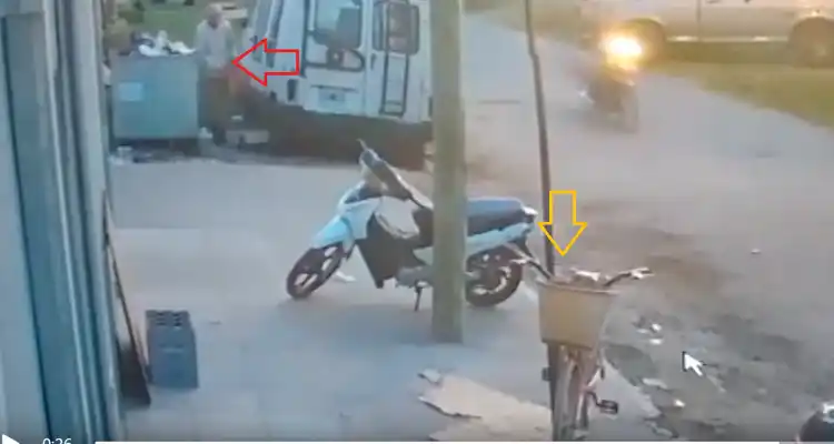 Así se llevaron una bici de un comercio y buscan identificar al ladrón