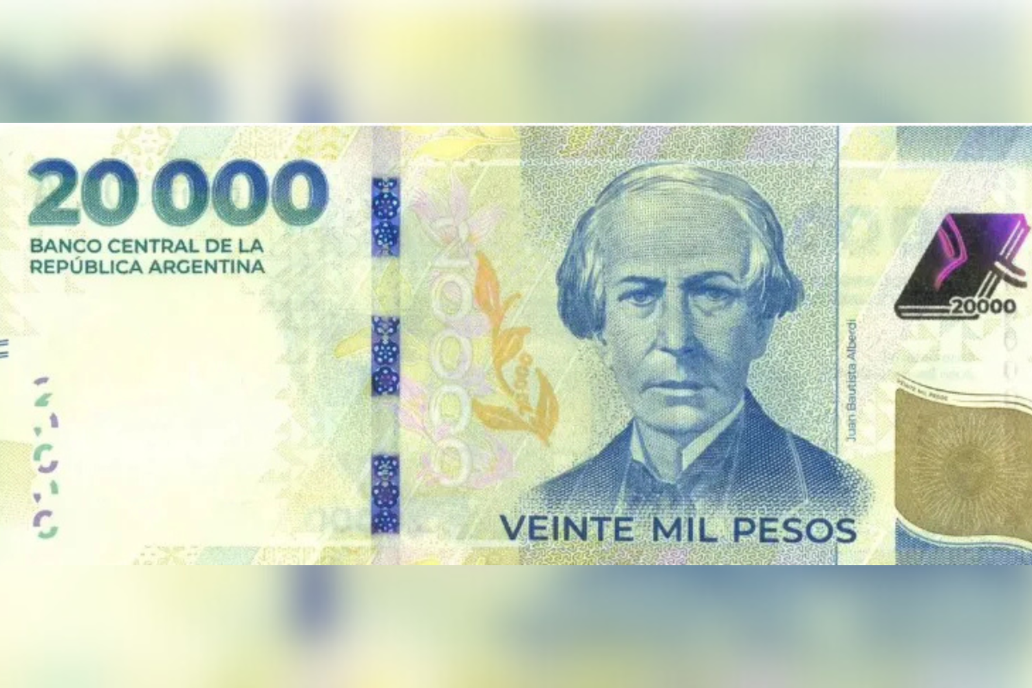 Entra en circulación el nuevo billete de $ 20.000