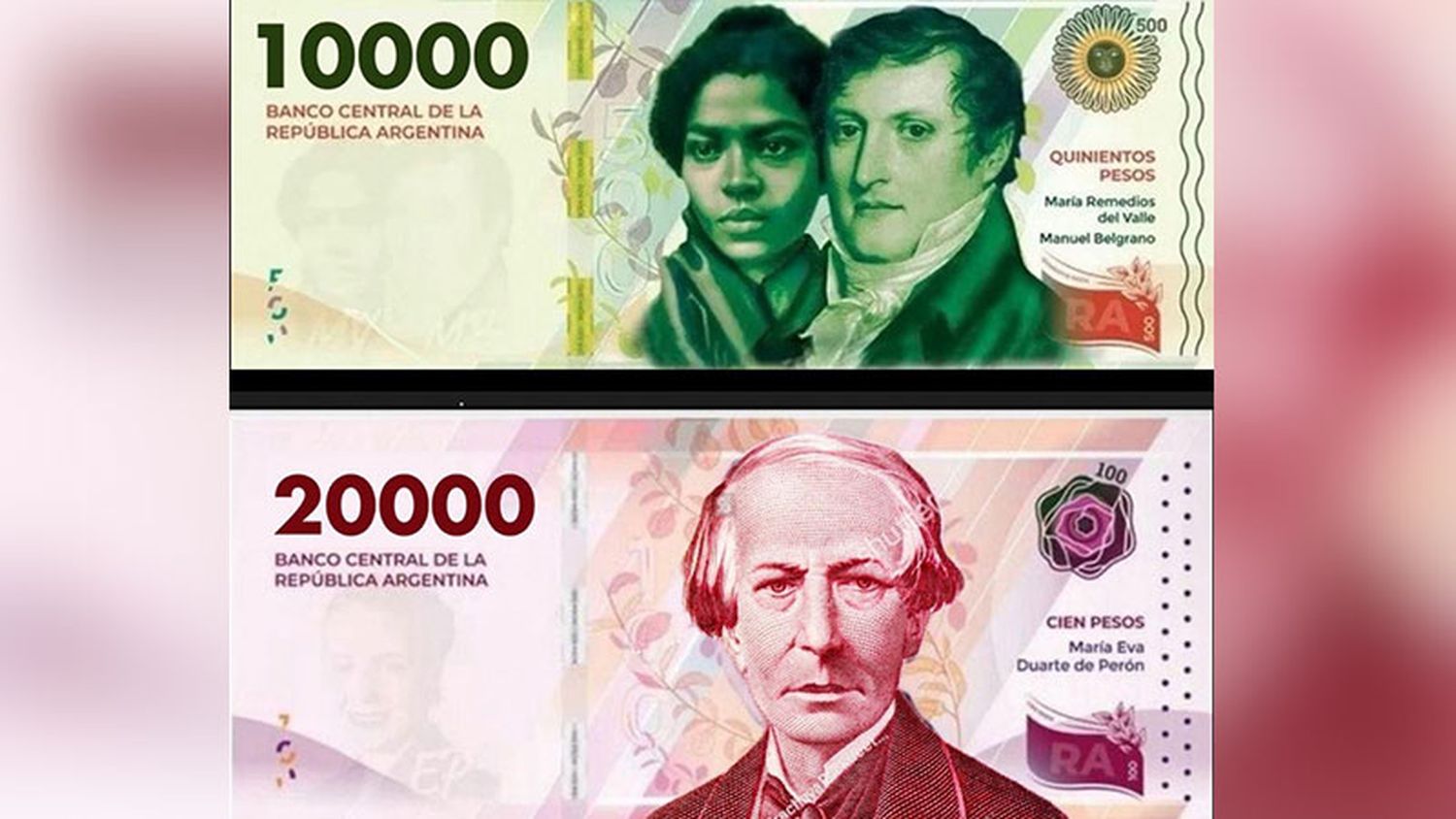 Cuándo entrarían en circulación los nuevos billetes de $ 10.000 y $ 20.000