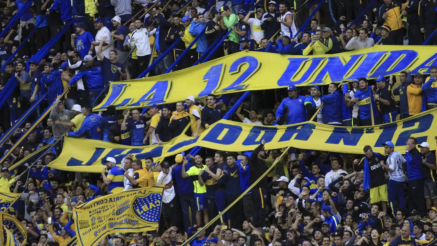 La cabecera local de la cancha de Boca.