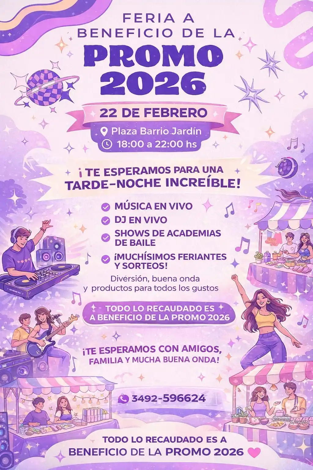 Gran feria a beneficio de la Promo 2026 de la Escuela Nro 505 Mahatma Gandhi