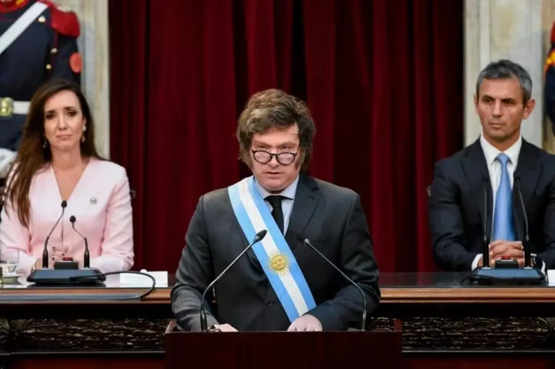 El presidente, durante la apertura de sesiones del Congreso.