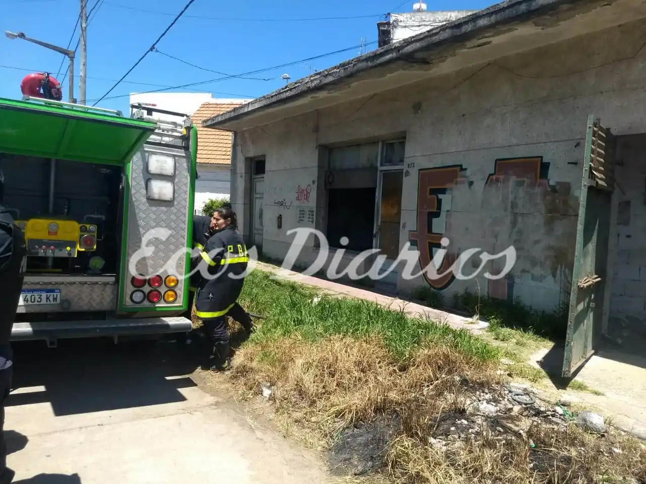 Incendio en contrucción abandonada de 71 casi Diagonal