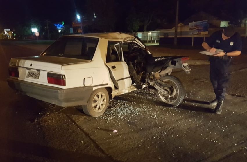 Un motociclista resultó herido en un fuerte choque en la ruta 88